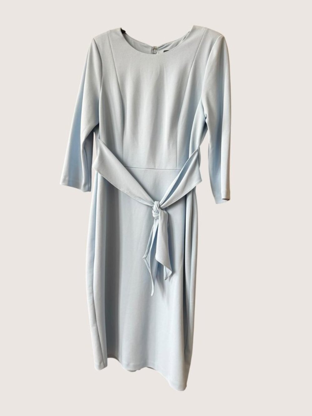 Adrianna Papell Tie Waist Dress Baby Blue Size 12 Cocktail Party NEW!